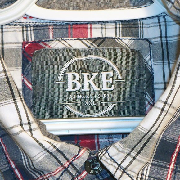 BKE Button Front Shirt Men's XXL Multicolor Plaid - Picture 4 of 4